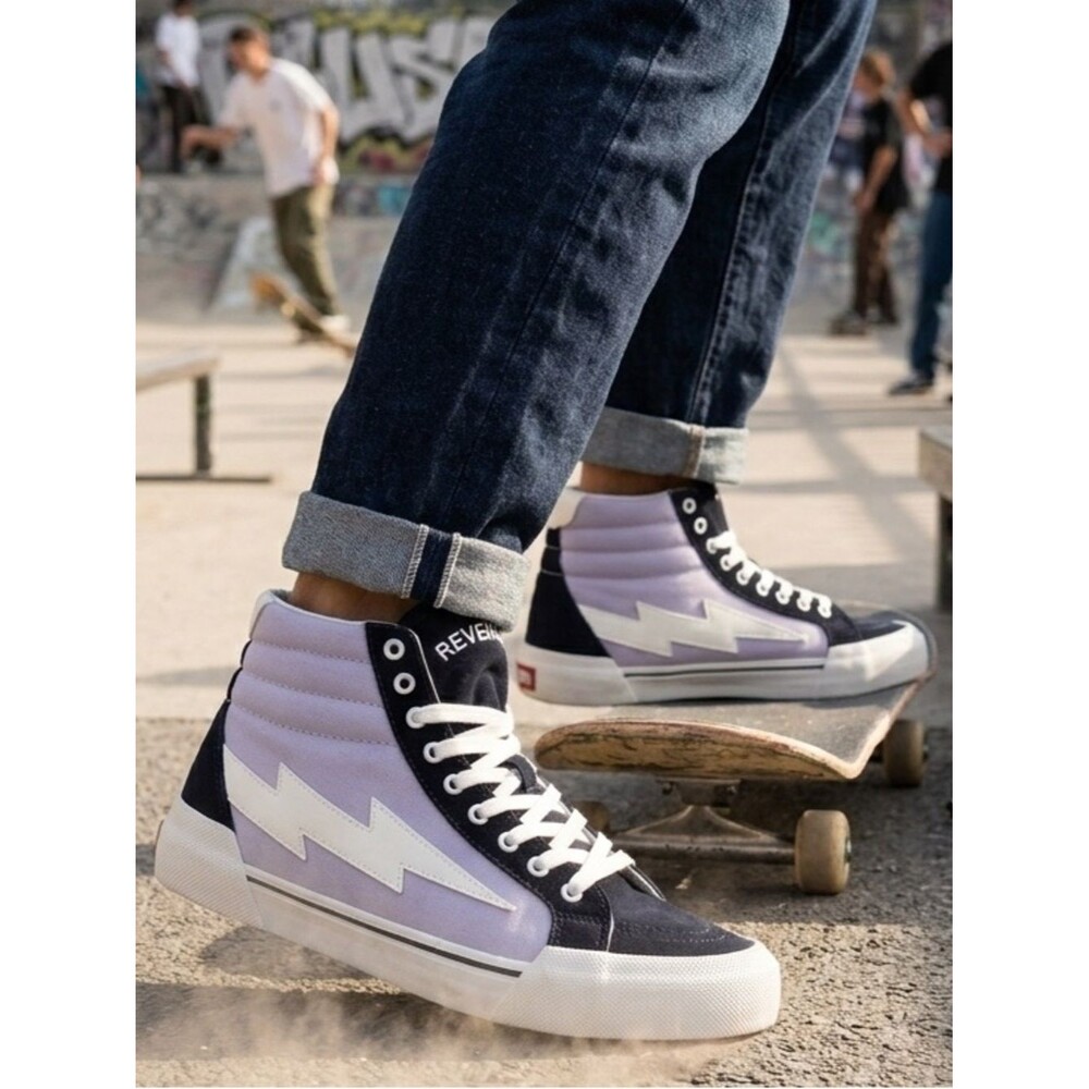 NIB  Revenge X Storm Vol. 2 Hi-Top Sneakers Lilac/Dark Navy Mens Size 10